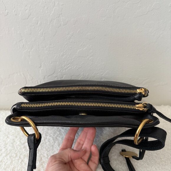 Margot New York Leather Crossbody "Allie" BLACK - Picture 3 of 15